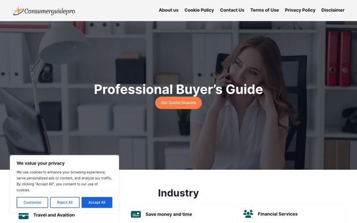 Screenshot ta' consumerguidepro.org
