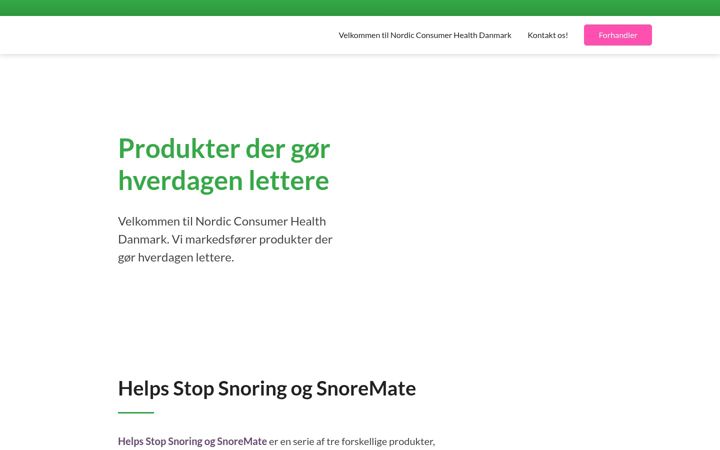 Screenshot of consumerhealth.dk
