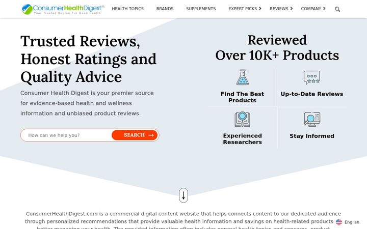 Screenshot of consumerhealthdigest.com