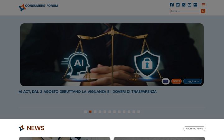 Snímek obrazovky consumersforum.it