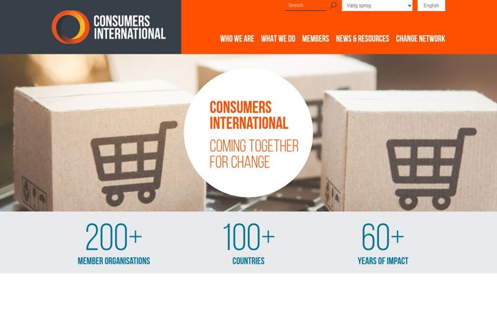 Zrzut ekranu consumersinternational.org