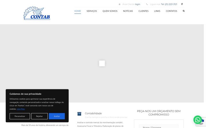 Ekraanipilt saidist contab.com.br
