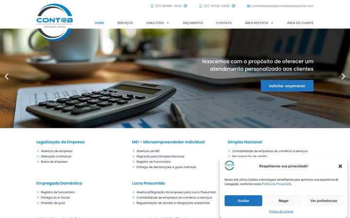Screenshot of contabassessoria.com