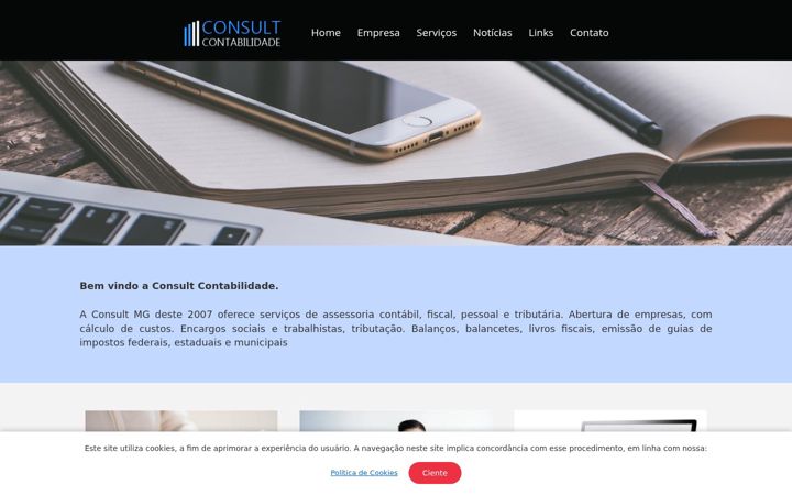 Ekraanipilt saidist contabconsult.com.br