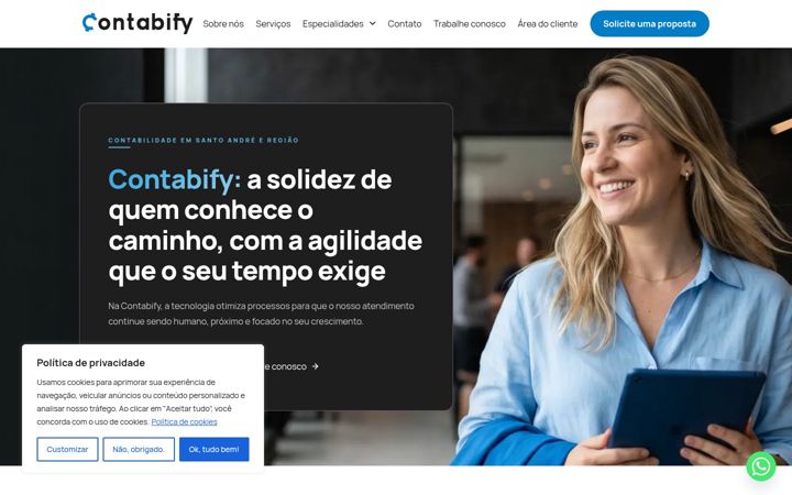 Ekraanipilt saidist contabify.com.br