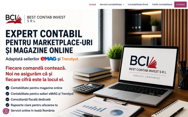 Екранна снимка на contabil-bacau.ro