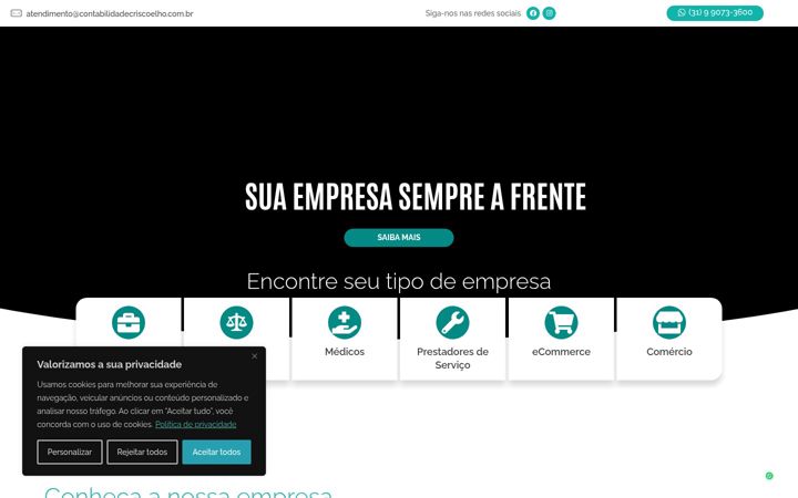 Skærmbillede af contabilidadecriscoelho.com.br