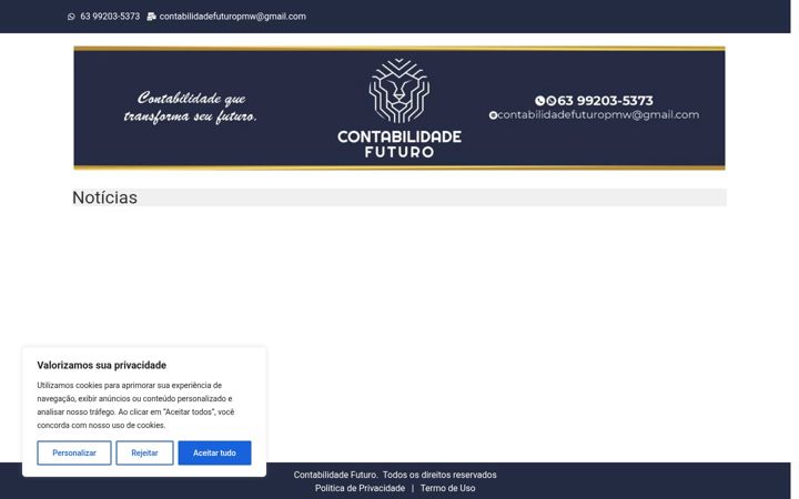 Screenshot of contabilidadefuturopmw.com.br