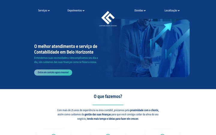 Screenshot van contabilidadeleandro.com.br