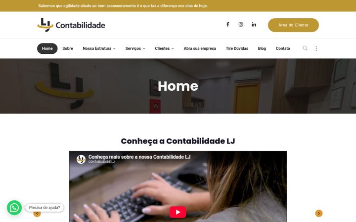 Screenshot of contabilidadelj.com.br