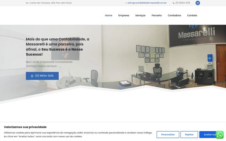Screenshot of contabilidademassarelli.com.br