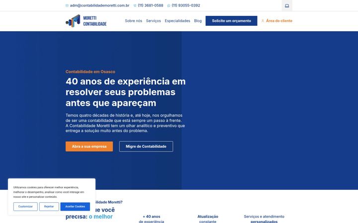 Screenshot του contabilidademoretti.com.br