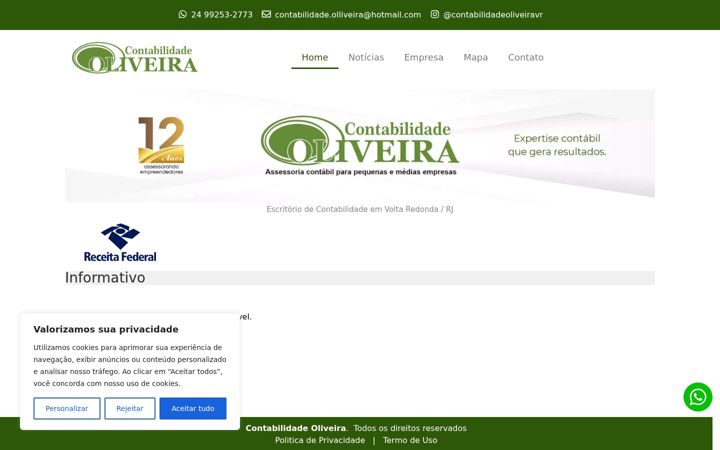 Screenshot of contabilidadeoliveiravr.com.br