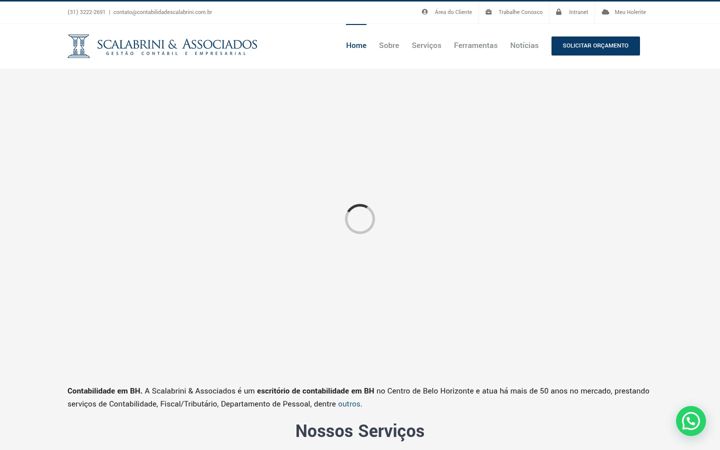 Screenshot του contabilidadescalabrini.com.br