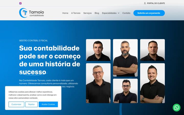 Screenshot of contabilidadetamoio.com.br
