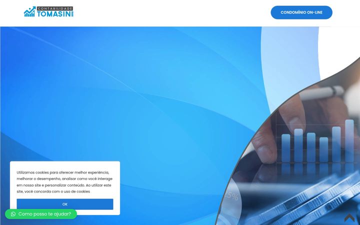 Screenshot of contabilidadetomasini.com.br