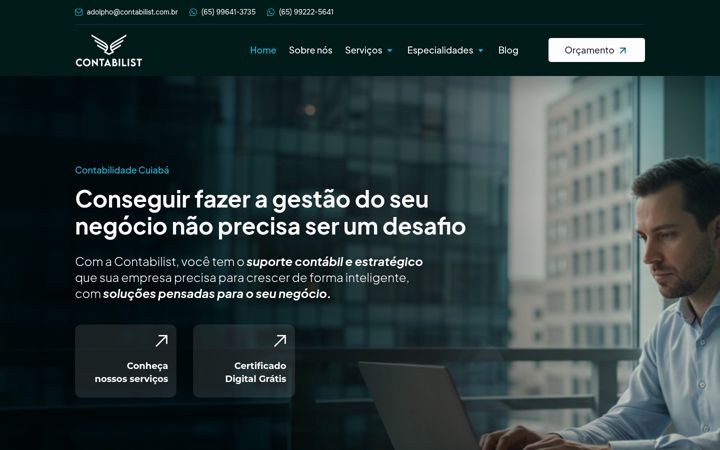 Screenshot of contabilist.com.br