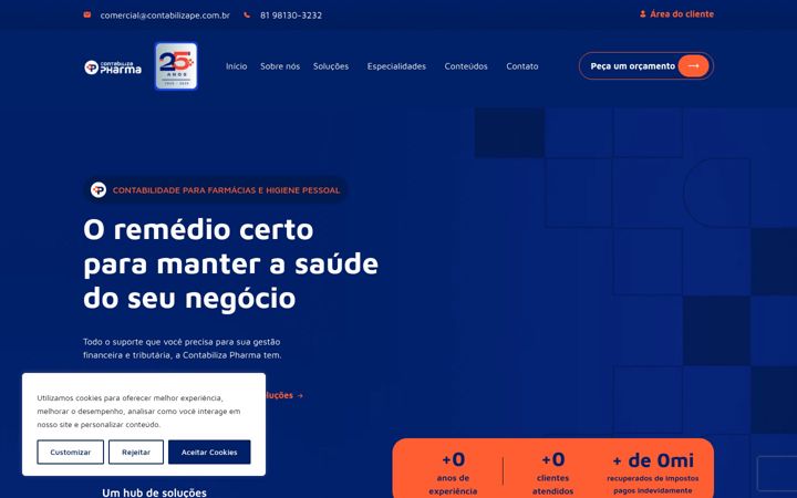 Screenshot of contabilizape.com.br