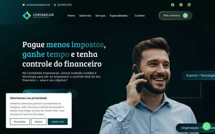 Screenshot of contabilize.eti.br