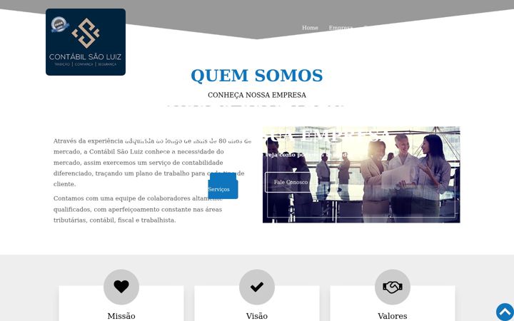 Screenshot van contabilsaoluiz.com.br