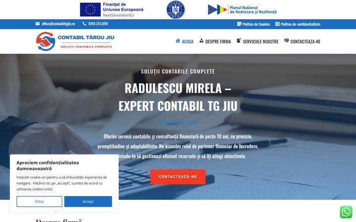 Screenshot of contabiltgjiu.ro