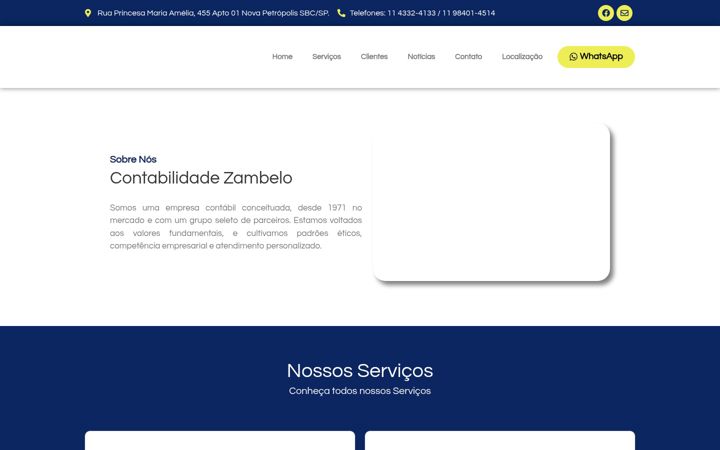 Screenshot van contabilzambelo.com.br