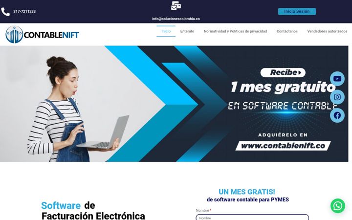 Zrzut ekranu contablenift.co