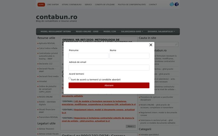 Screenshot of contabun.ro
