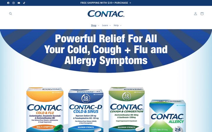 Screenshot of contac.com