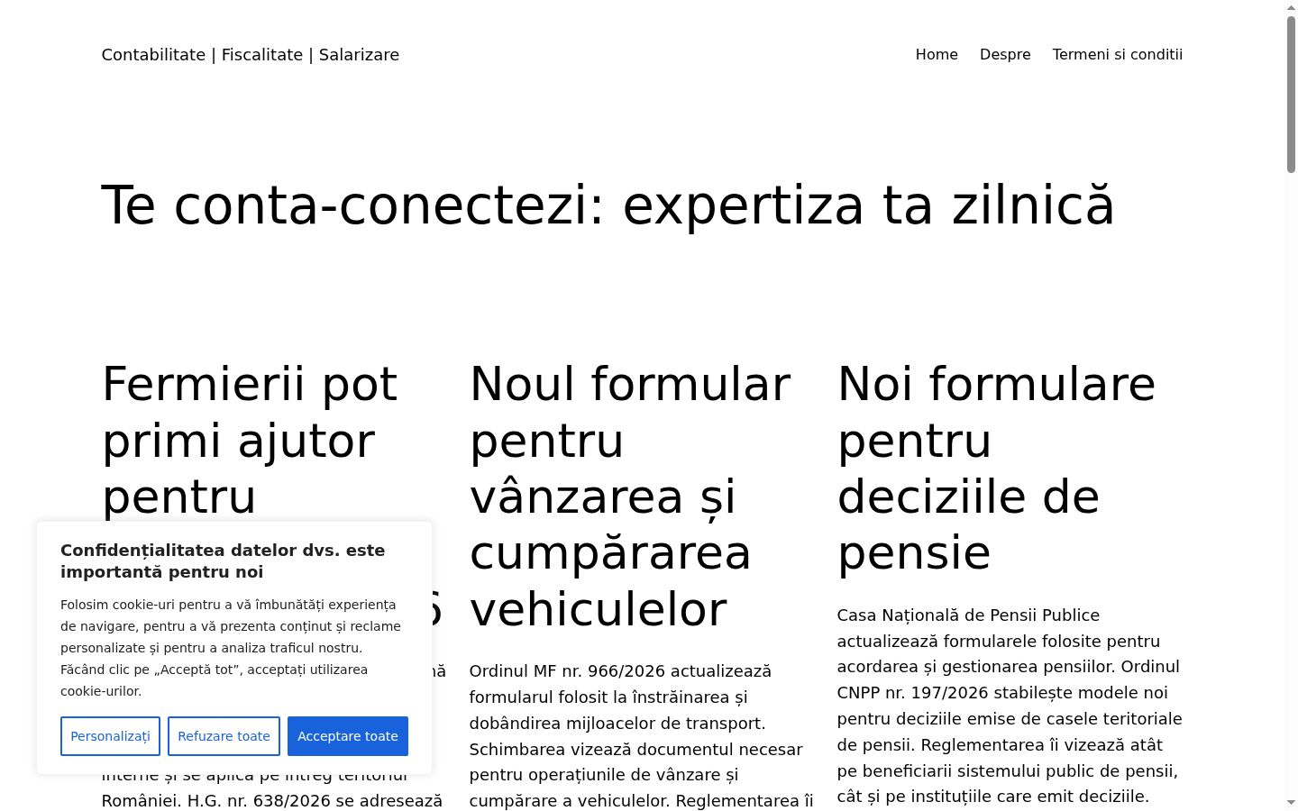 Screenshot del banner di consenso mostrato prima di qualsiasi interazione