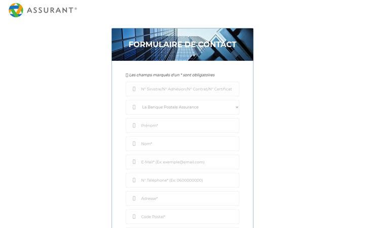 Captură de ecran a contact-assurant.fr