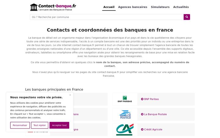Screenshot of contact-banque.fr