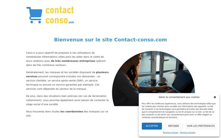 Screenshot of contact-conso.com