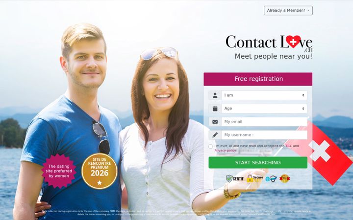 Screenshot of contact-love.ch