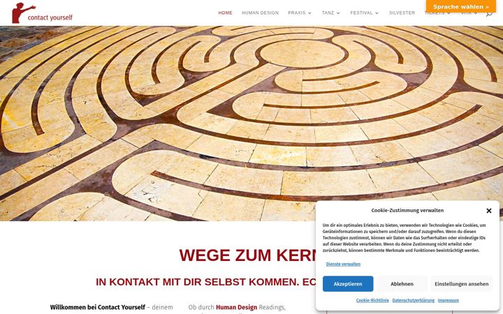Screenshot of contact-yourself.com