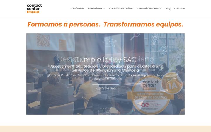 Screenshot of contactcenterinstitute.es