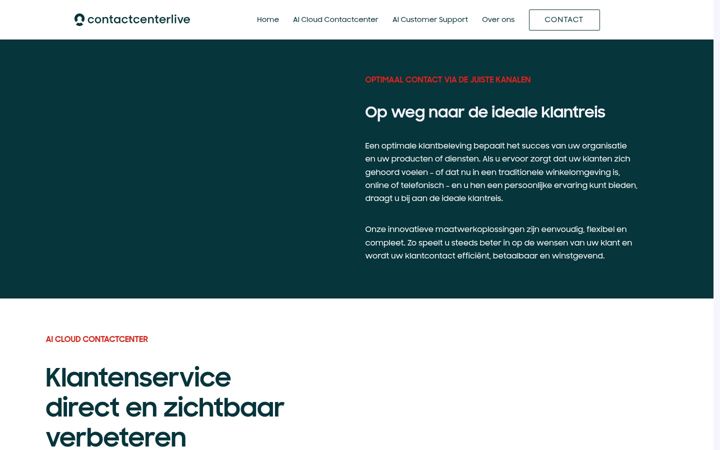 Screenshot of contactcenterlive.nl
