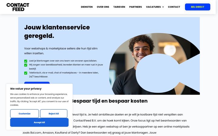 Screenshot of contactfeed.nl