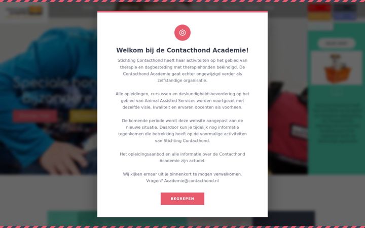 Skärmbild av contacthond.nl