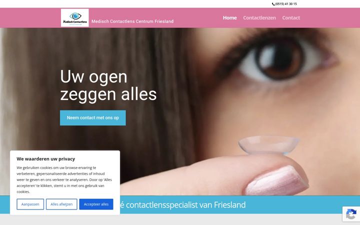 Screenshot van contactlenzenfriesland.nl