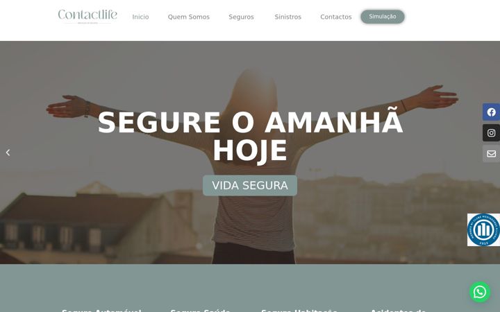 Screenshot of contactlifeseguros.pt