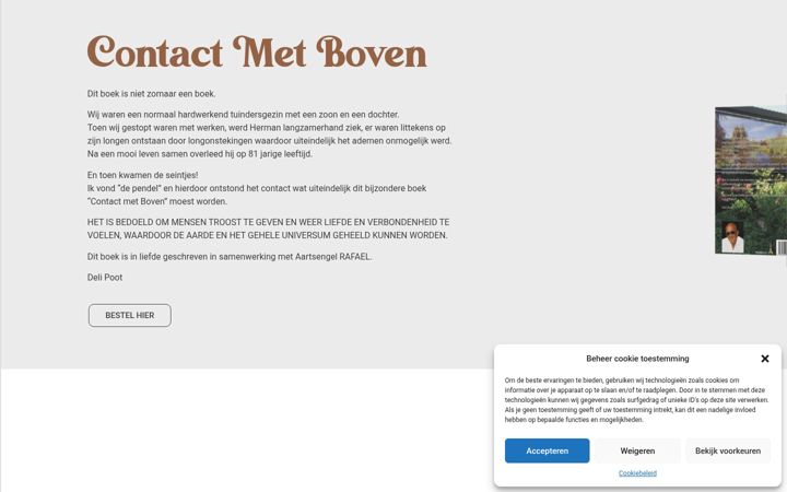 Screenshot van contactmetboven.nl