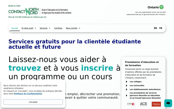Screenshot von contactnord.ca