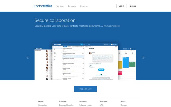 Screenshot of contactoffice.com