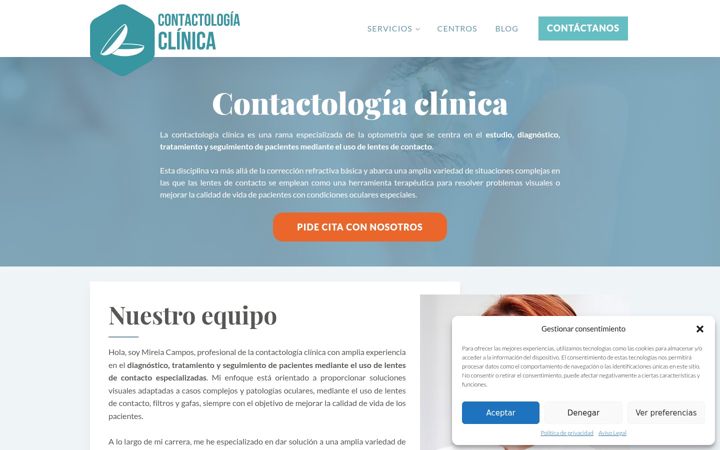 Screenshot of contactologiaclinica.es