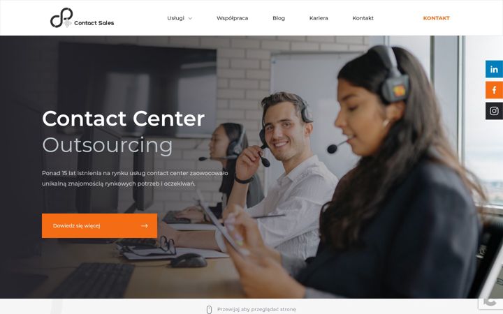 Screenshot of contactsales.pl