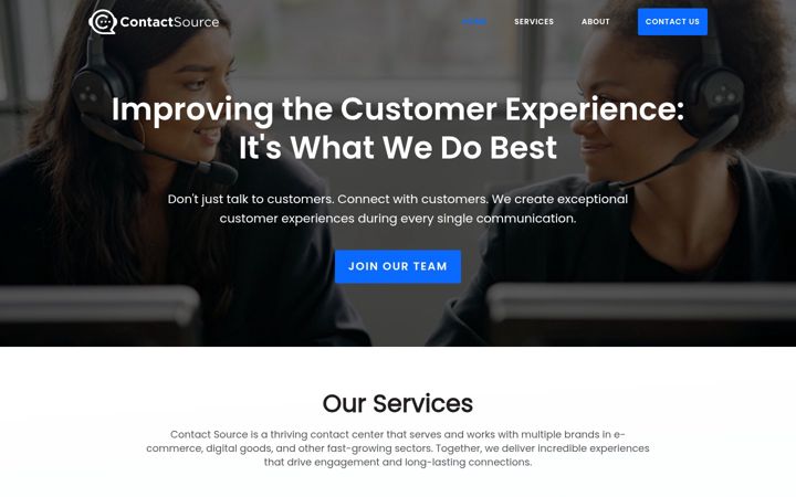 Screenshot of contactsource.com