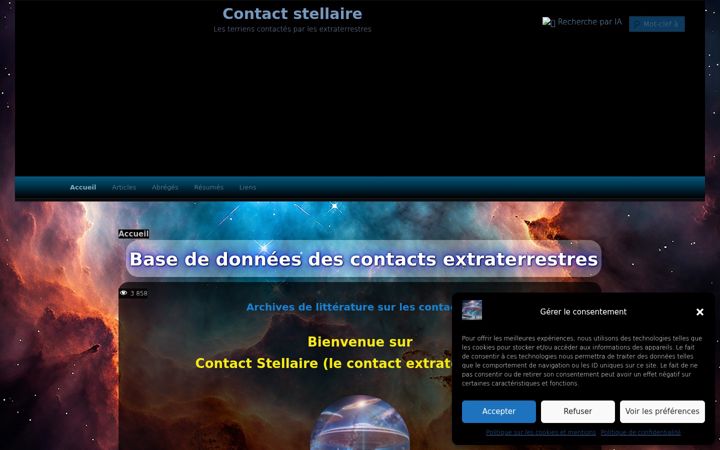 Captură de ecran a contactstellaire.fr