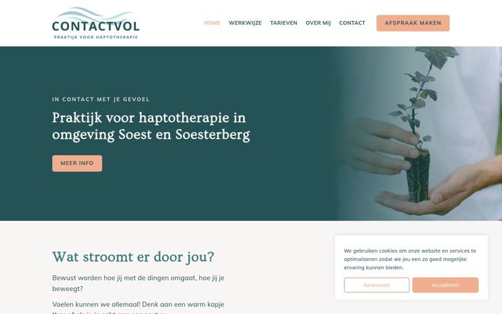 Screenshot of contactvol.nl