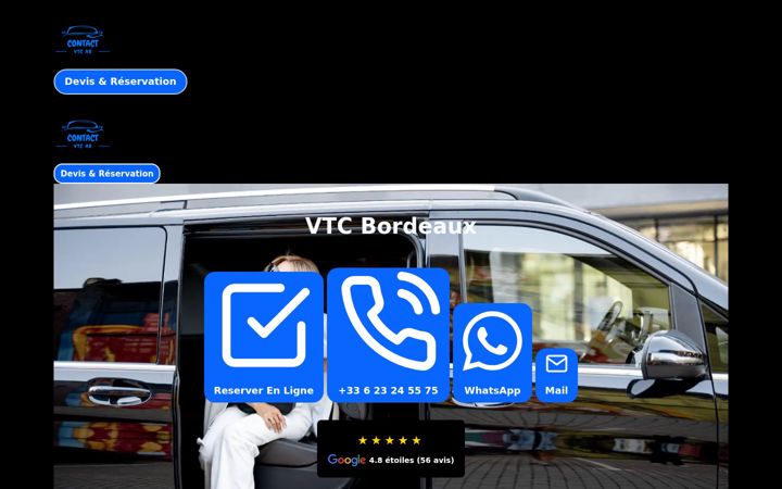 Screenshot of contactvtcab.fr